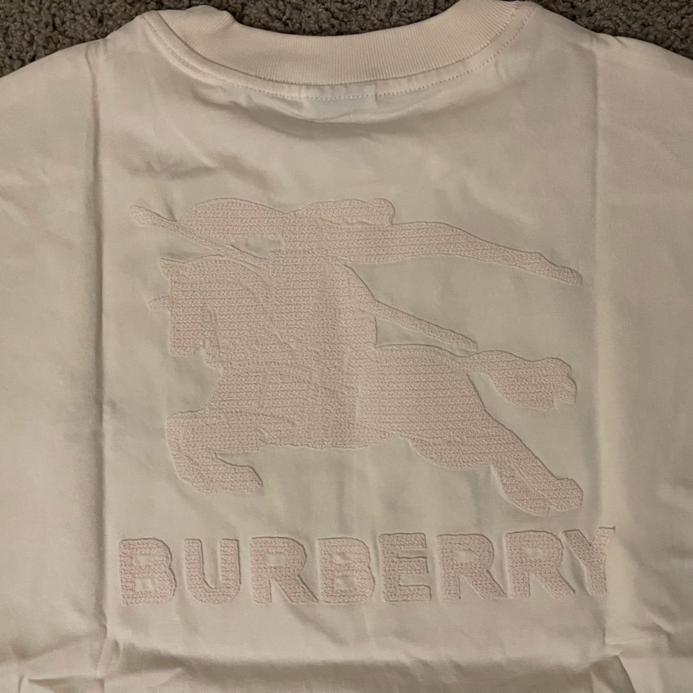 Burberry Cream Short Sleeve Tee
